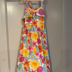 Tommy Bahama Kids Floral Dress - Pink, Orange, Yellow